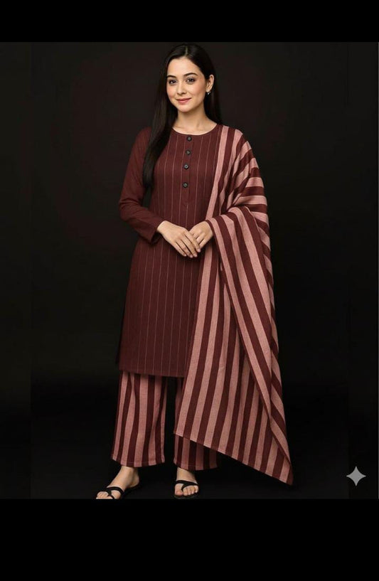 3pc Multani Susi Khaadi (Red)